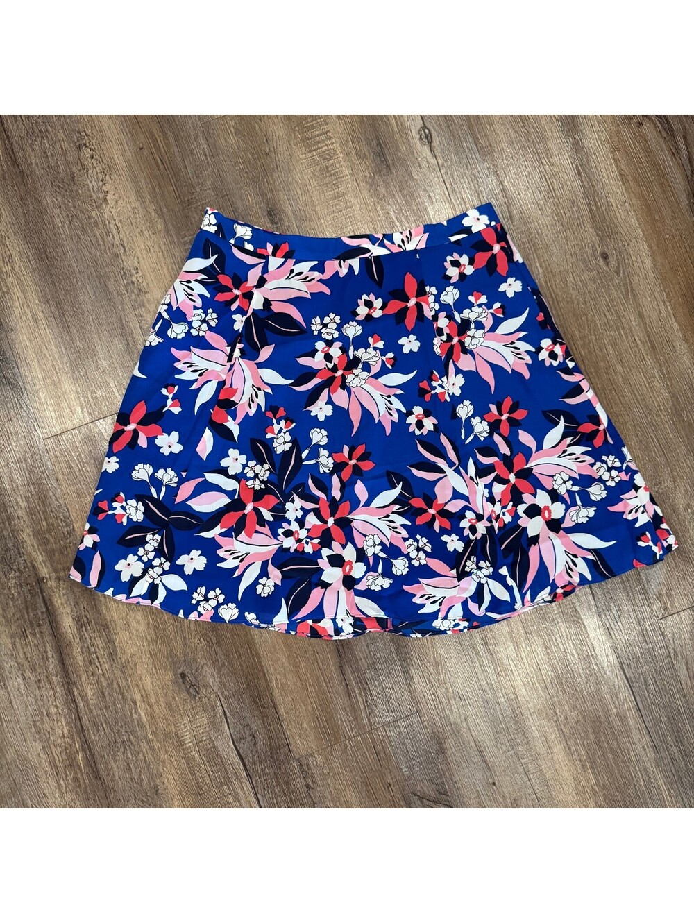 Draper James Blue Floral Pleated Skirt With Pockets Size 12